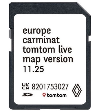 Renault Carminat LIVE Navigation Update Sat Nav SD Card Map UK&EU 2024/2025